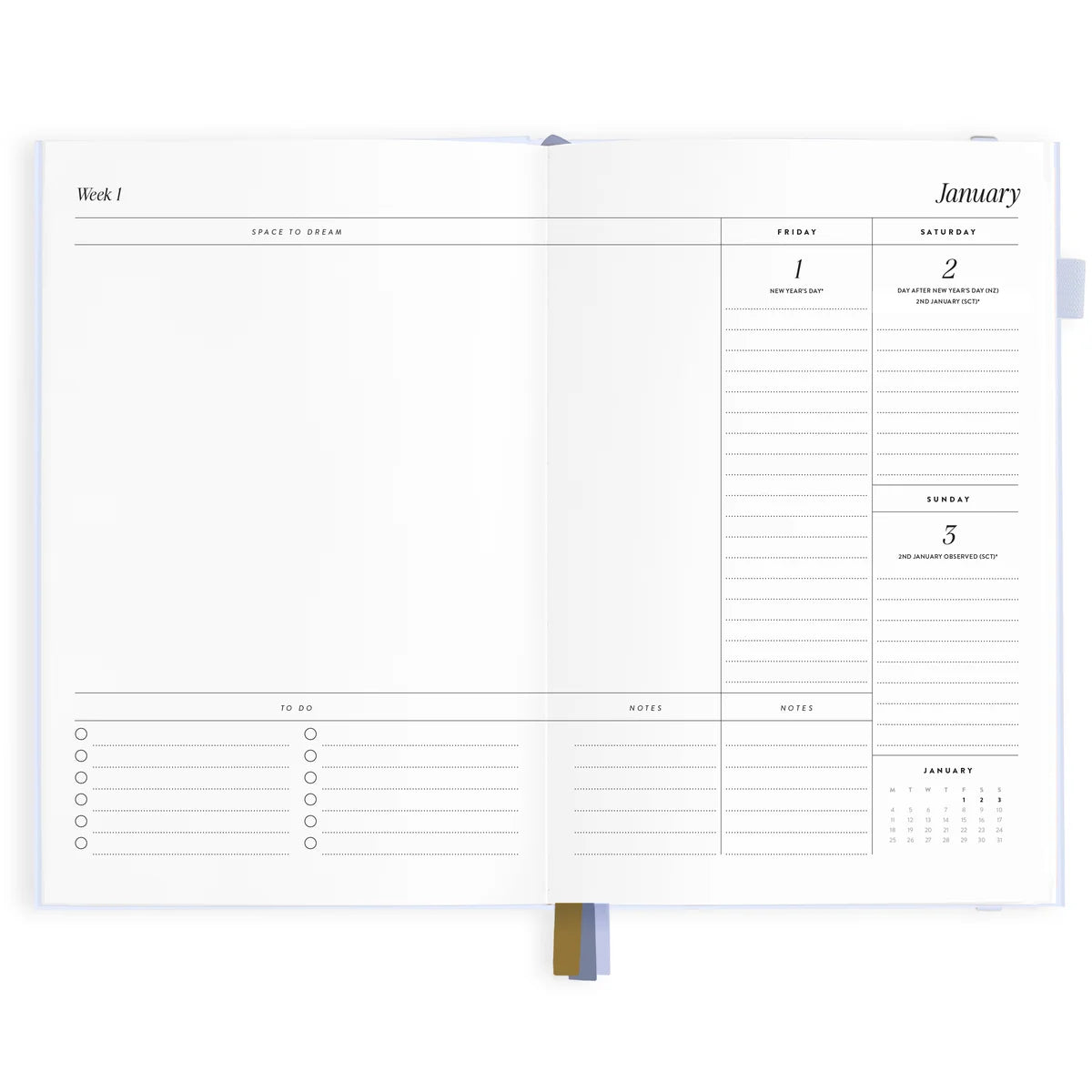 2027 A5 Vertical Planner | Powder