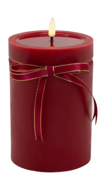 Pillar LED Wax Candle 7.5x15cm
