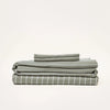 100% Organic Bamboo Sheet Set | Olive Stripe