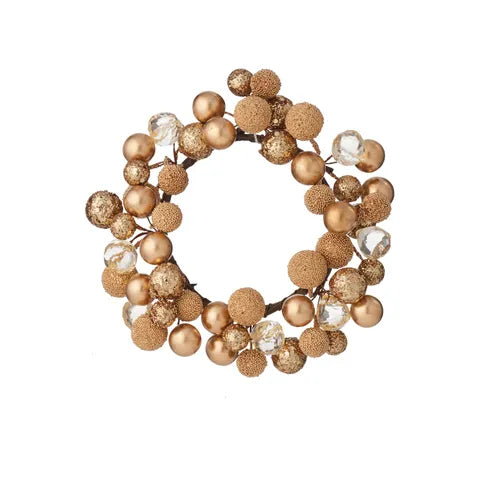 Gold/Textured Beaded Candle Ring