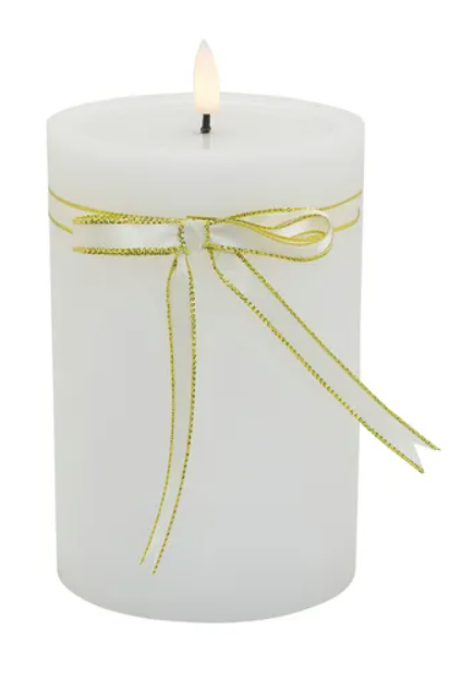 Pillar LED Wax Candle 7.5x15cm