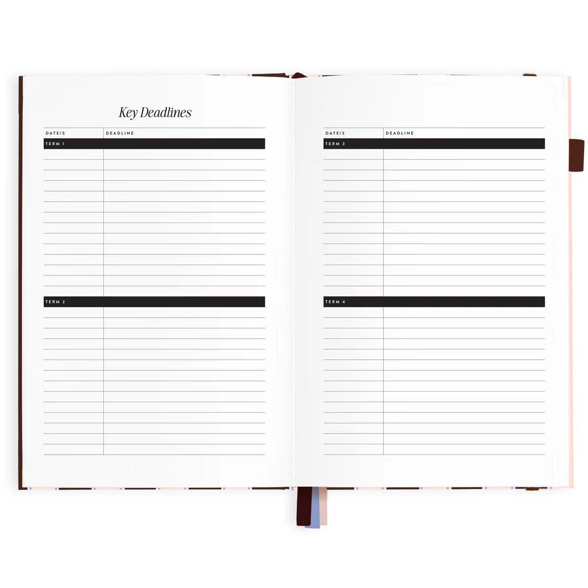 2027 A5 Academic Vertical Planner | Chocolate Stripe