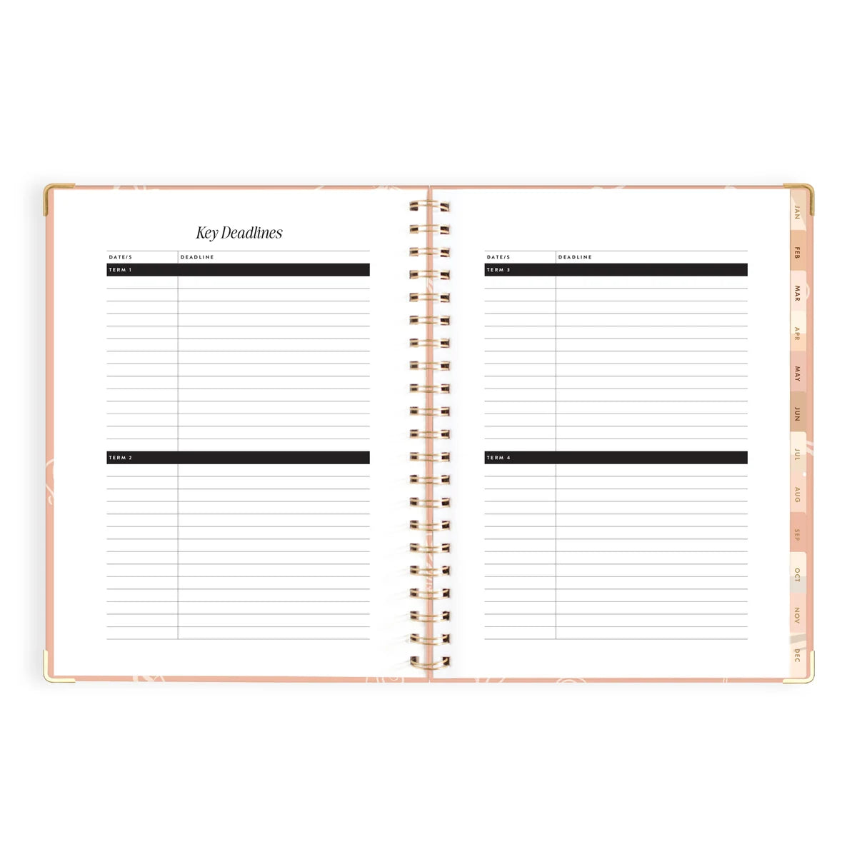 2027 A4 Academic Vertical Planner | Amalfi Peach