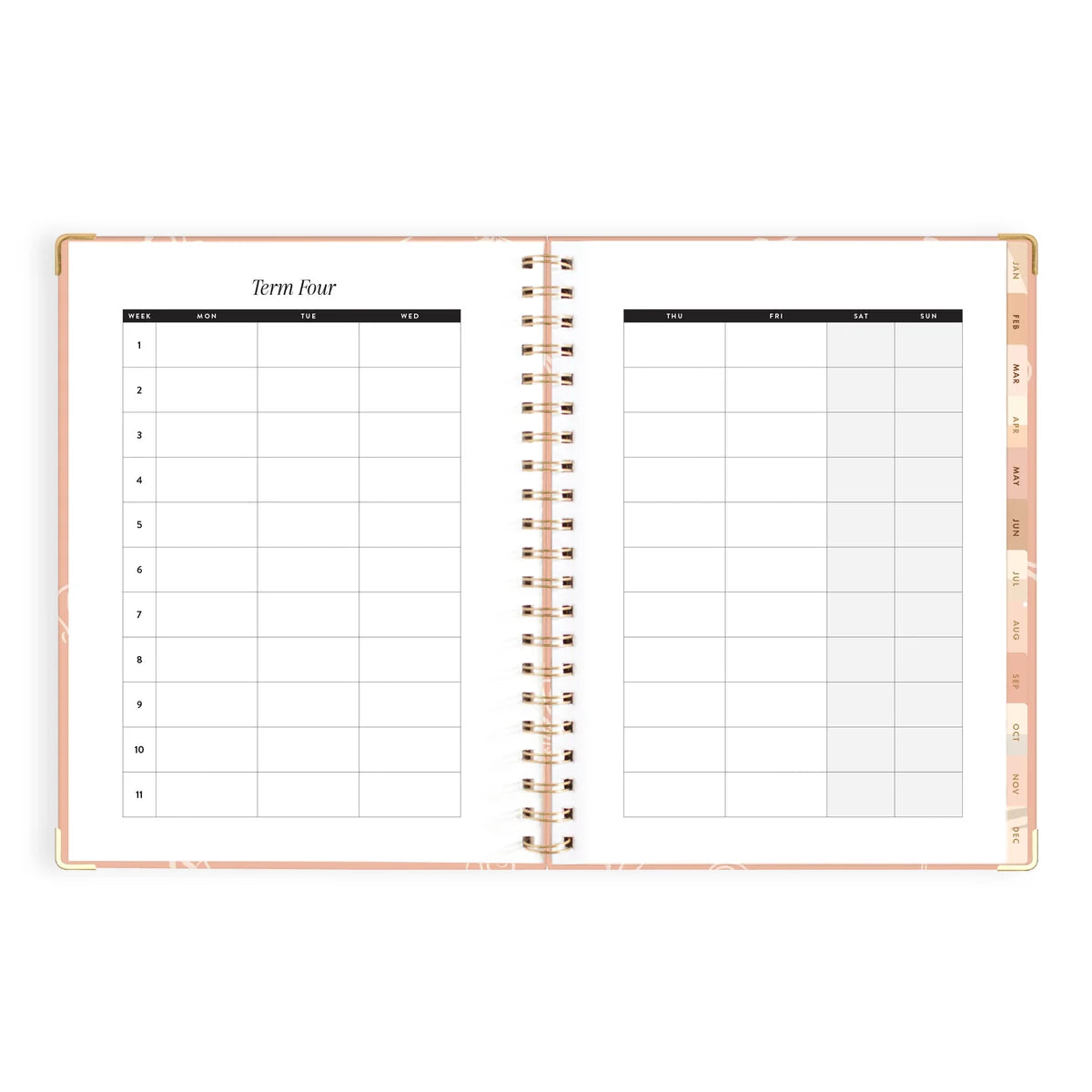2027 A4 Academic Vertical Planner | Amalfi Peach