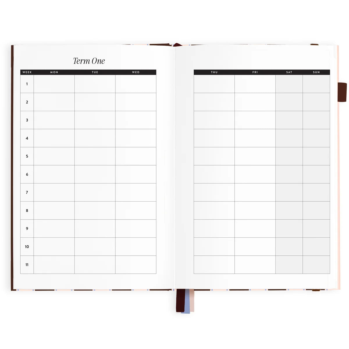 2027 A5 Academic Vertical Planner | Chocolate Stripe