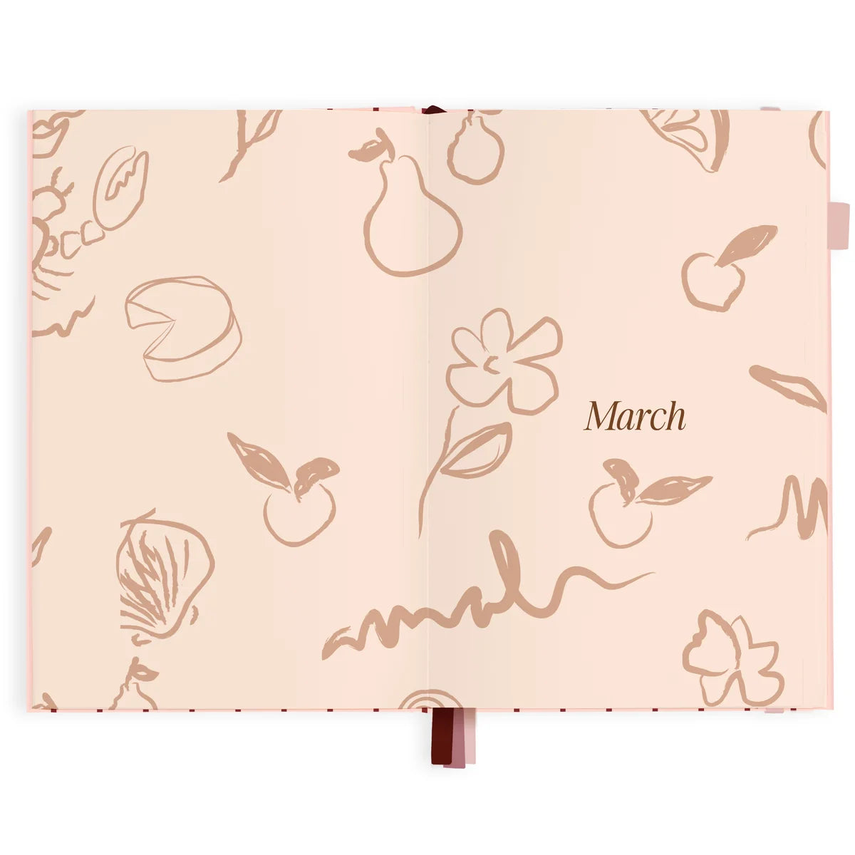 2027 A5 Horizontal Planner | Rosé Pinstripe