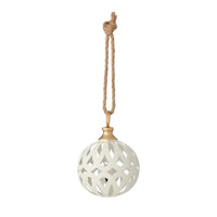 Lattice Bauble Metal | White