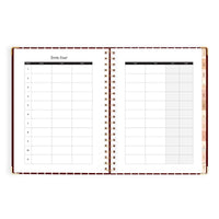 2027 A4 Academic Vertical Planner | Merlot Pinstripe