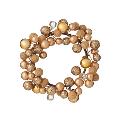 Gold/Textured Beaded Candle Ring