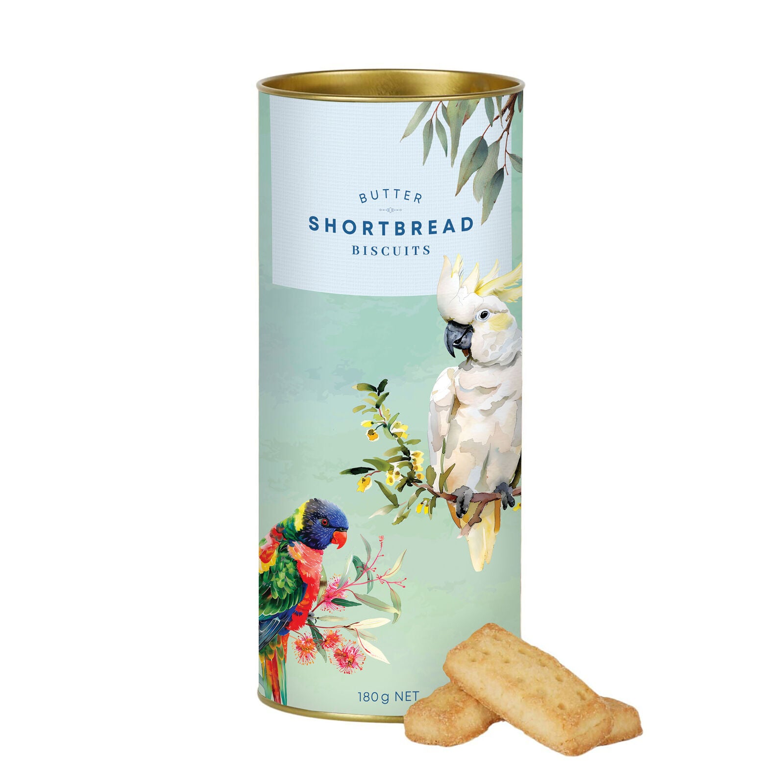 Shortbread Tube | Aussie Birds Cockatoo 180g