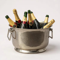 Stainless Steel Hammered Bowl Ice Bucket