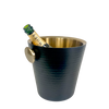 Hammered Single Bottle Bucket Black/Gold