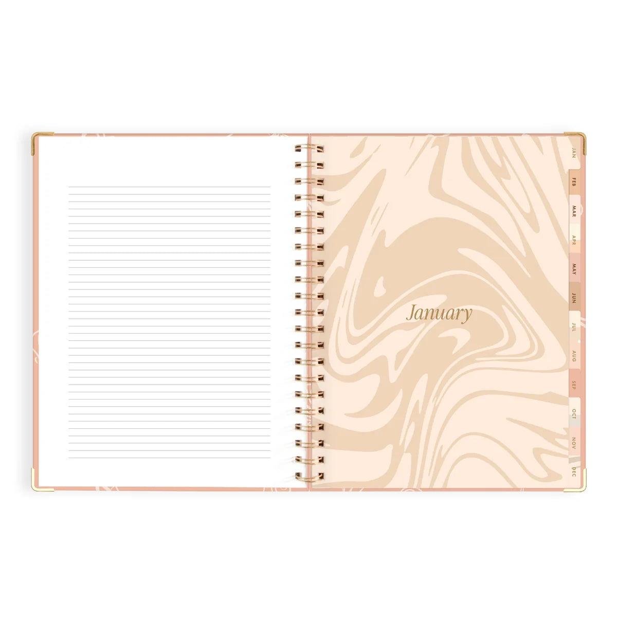 2027 A4 Academic Vertical Planner | Amalfi Peach