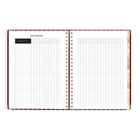 2027 A4 Academic Vertical Planner | Merlot Pinstripe
