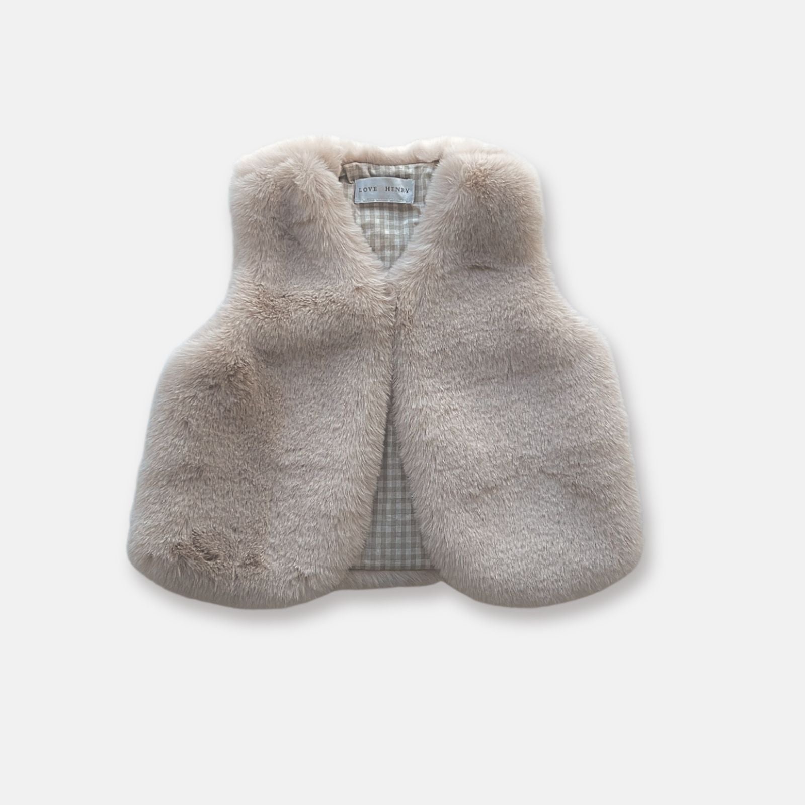 Baby Girls Fur Vest | Camel