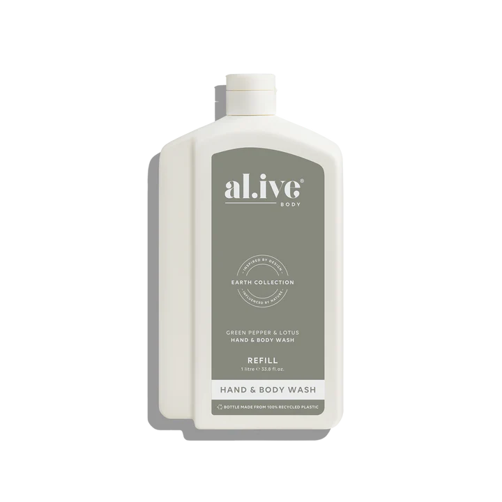 Lotion or Wash Refill Bottle | Green Pepper & Lotus