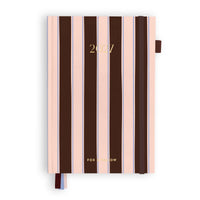 2027 A5 Academic Vertical Planner | Chocolate Stripe