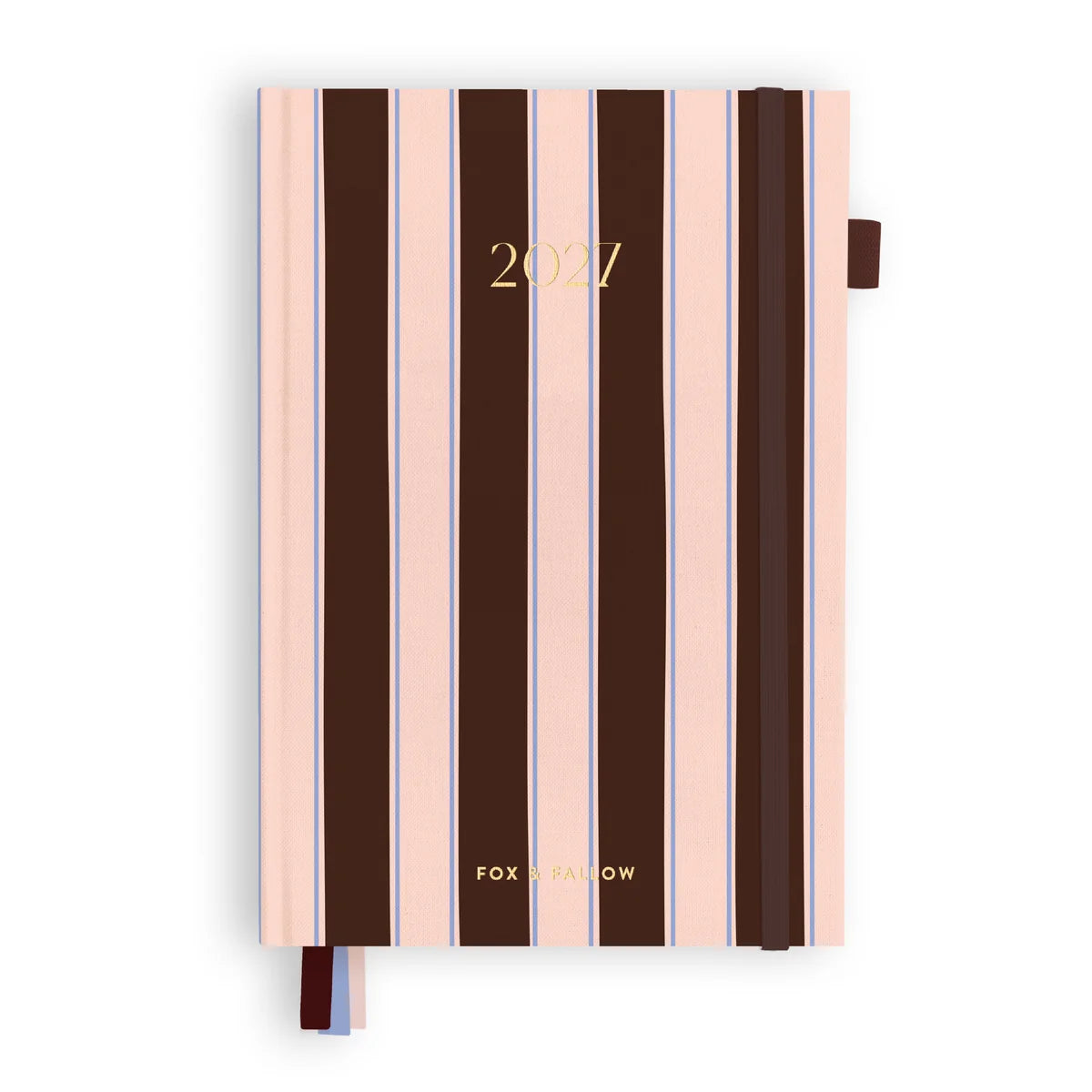 2027 A5 Academic Vertical Planner | Chocolate Stripe