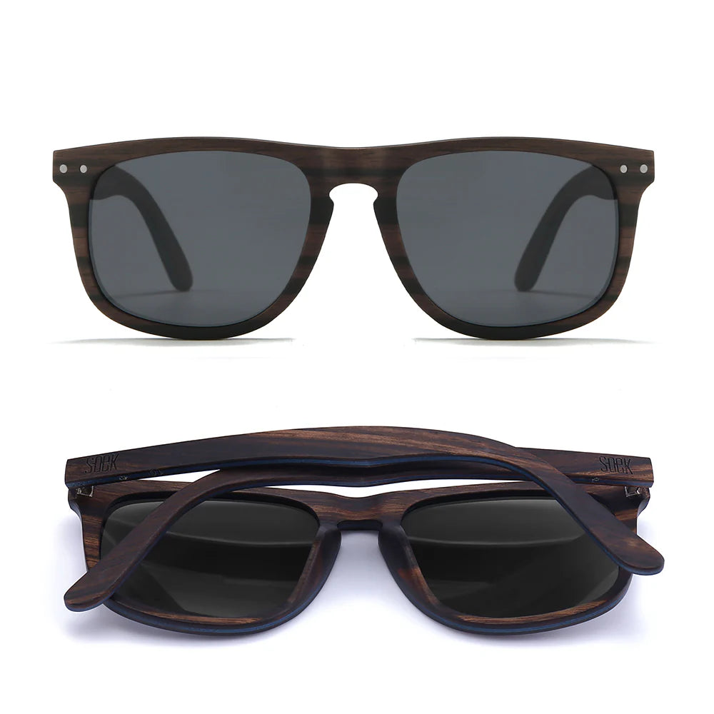 Nomad 100% Oak Timber | Black Polarised Lens
