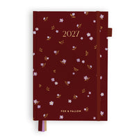 2027 A5 Vertical Planner | Cherry Wisteria