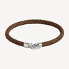 The Mariner Men’s Plaited Leather and Steel Bracelet | Tan