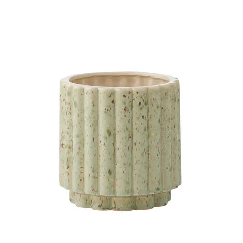 Barona Cer Pot | Green/Brown
