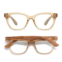 Lila Grace Champagne l Wooden Blue Light Magnifying Reader