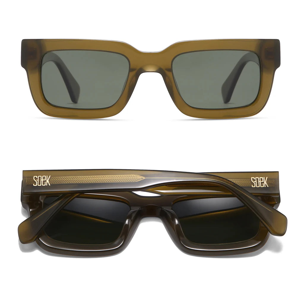 Rove Moss | Bio Acetate Khaki Frame l Black Polarised Lens