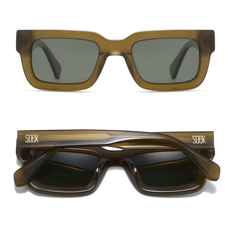 Rove Moss | Bio Acetate Khaki Frame l Black Polarised Lens