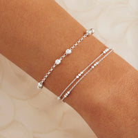 Halcyon Silver Bracelet (18.5cm+ext)