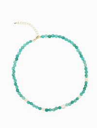 Stone and Pearl Necklace | Aqua