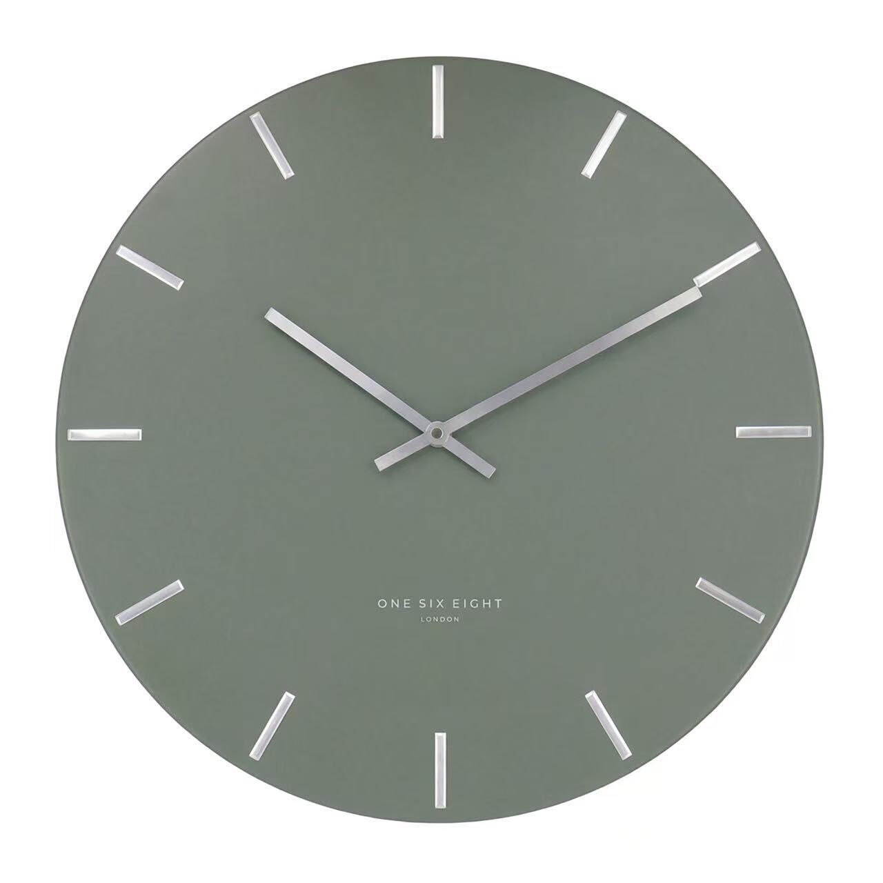 Luca Silent Wall Clock | Olive Green
