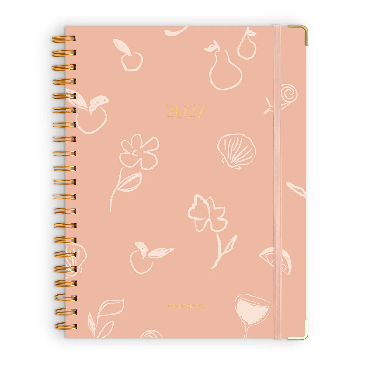 2027 A4 Academic Vertical Planner | Amalfi Peach
