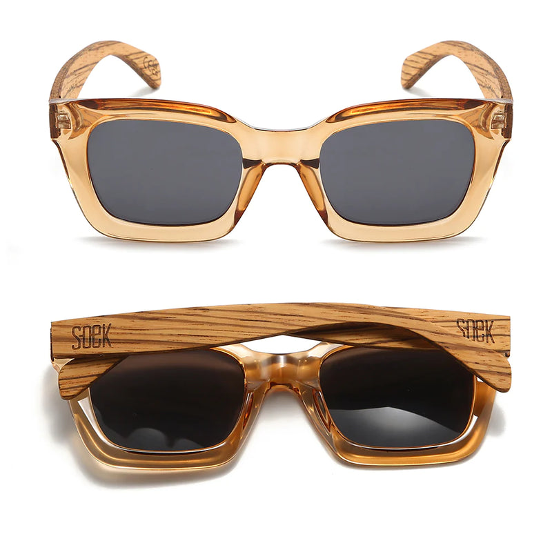 Zahra l Smoky Polarised Lens l Walnut Arms