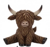 Resin Yoga Highland Cow