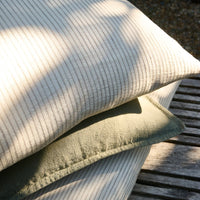 Marina Cushion | White w' Pistachio Stripe