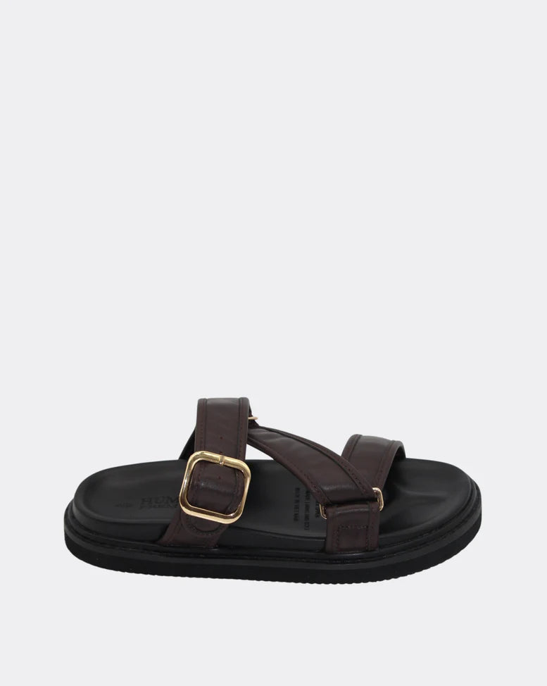 Maria Leather Slide | Choc