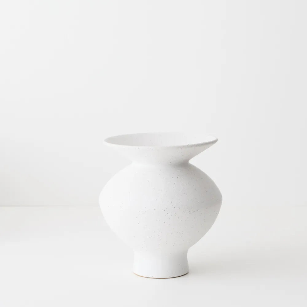 Kenji Flared Vase | White Sand