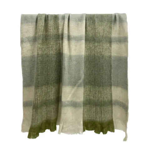 Watson Wool Blend Throw | Blue/Green