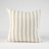 Santi Outdoor Linen Cushion | White/Silver Stripe