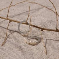 Mermaid Silver Pearl Earring