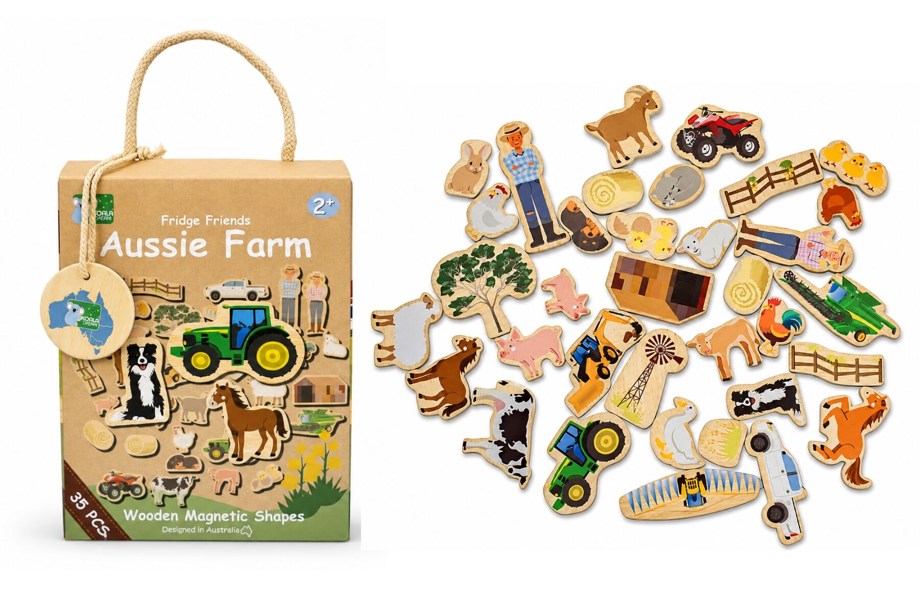 Fridge Friends Aussie Farm Magnets 35pc