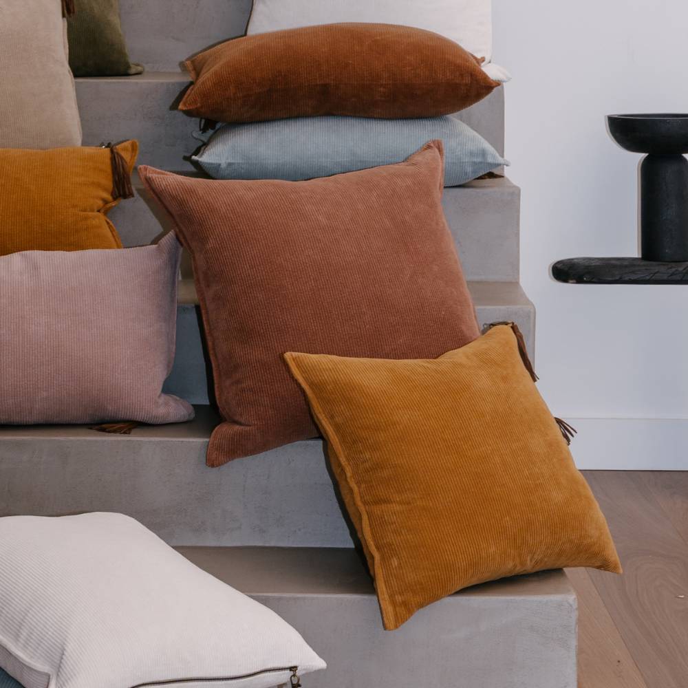 Hudson Corduroy Cushion | Clay