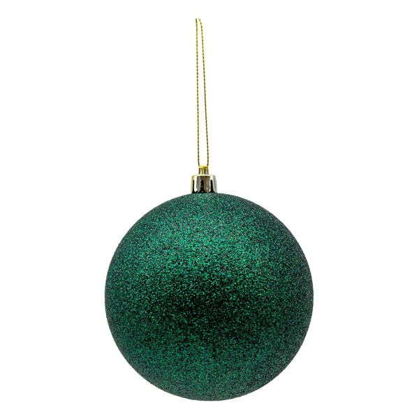 10cm Ball Glitter Green