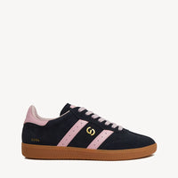 Goodsole 2001 Parallel Suede Sneaker | Navy/Pink Suede