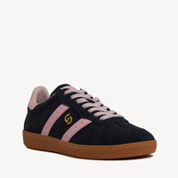 Goodsole 2001 Parallel Suede Sneaker | Navy/Pink Suede