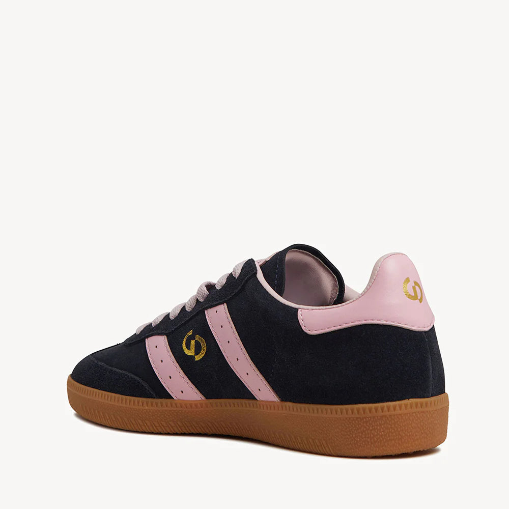 Goodsole 2001 Parallel Suede Sneaker | Navy/Pink Suede