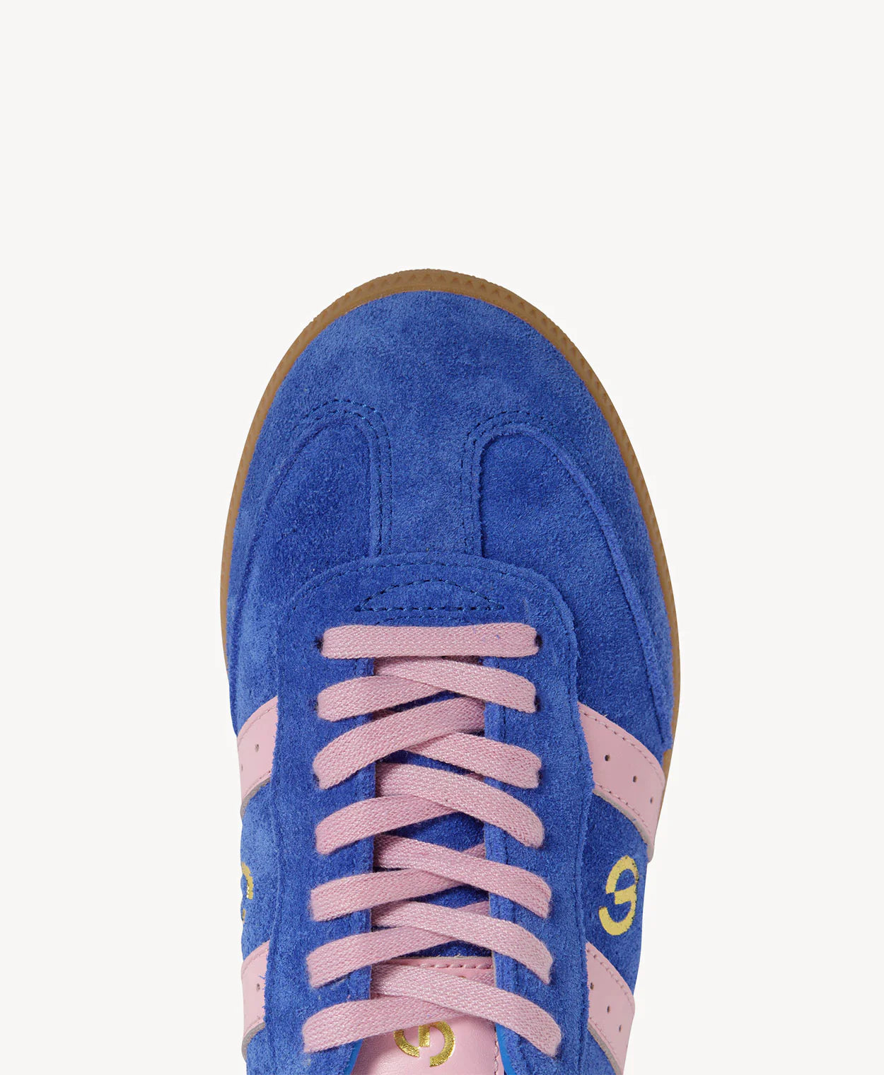 Goodsole 2001 Parallel Suede Sneaker | Cobalt Blue/Pink Suede