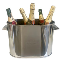 Oval Stainless 6 Wine Champagne Bottle Ice Bucket