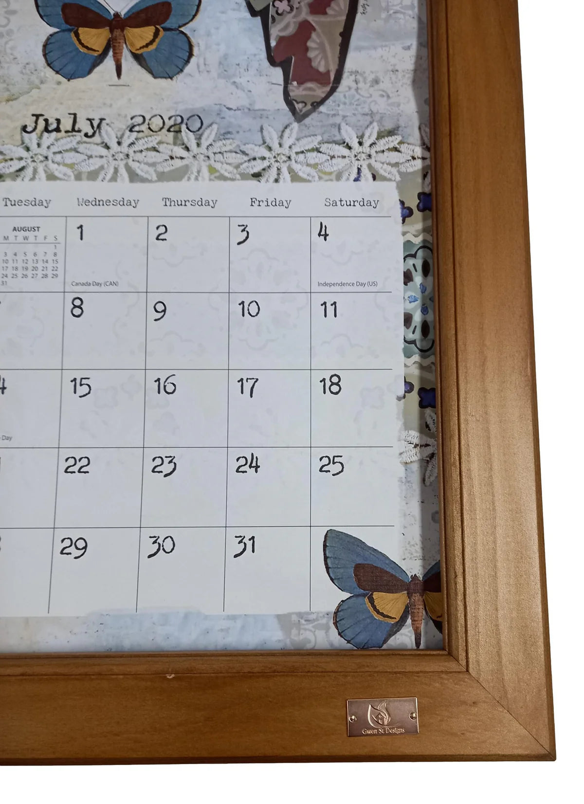Farmhouse Stained Calendar Frame